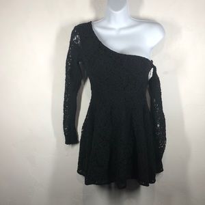 For Love & Lemons black lace dress size xs